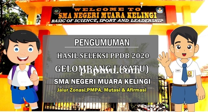 HASIL SELEKSI PPDB ONLINE & OFFLINE  GELOMBANG I (SATU)  TAHUN AJARAN 2020/2021