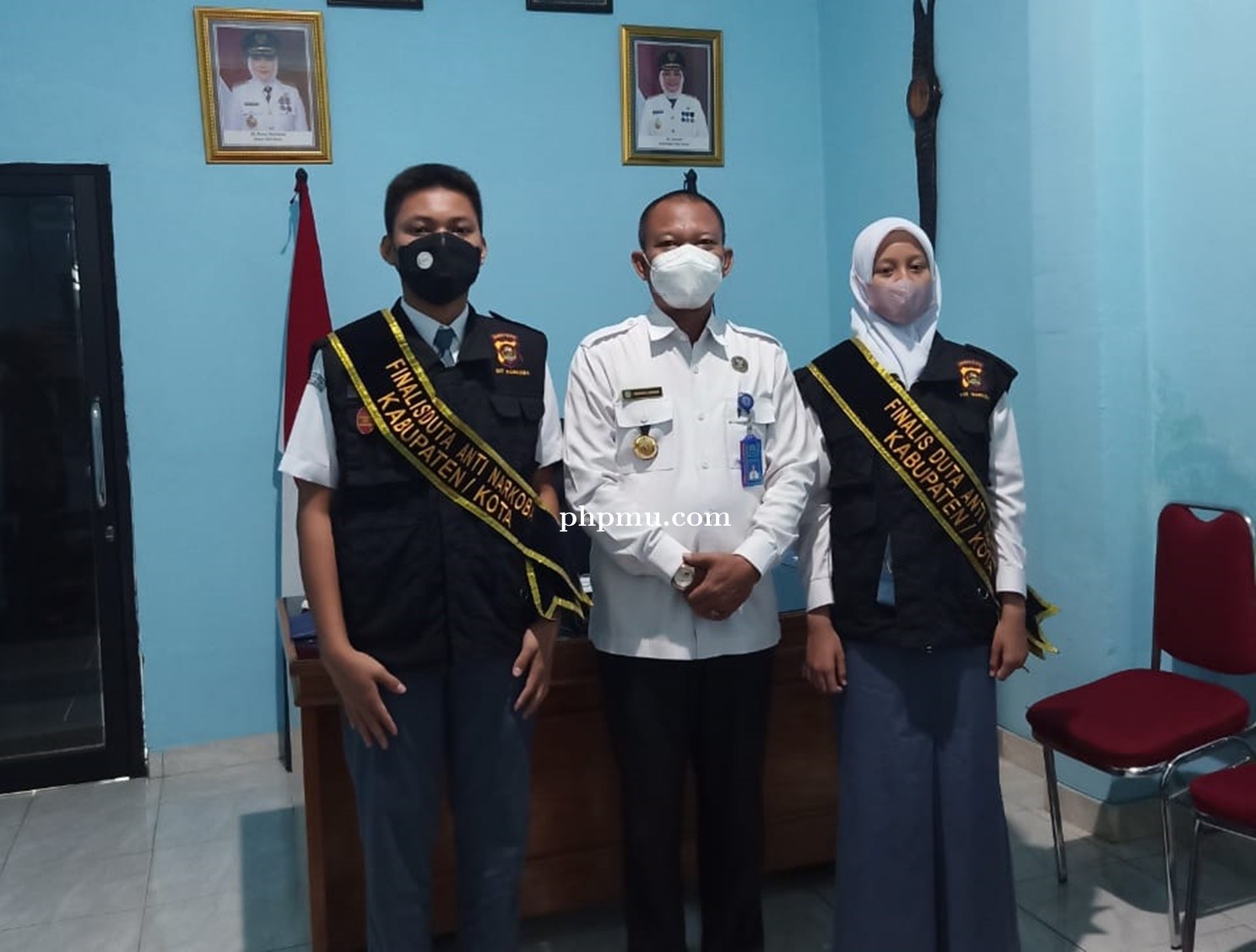 DUA SISWA SMAN MUARA KELINGI,  MENJADI DUTA ANTI NARKOBA AUDIENSI KE KANTOR BNNK MURA